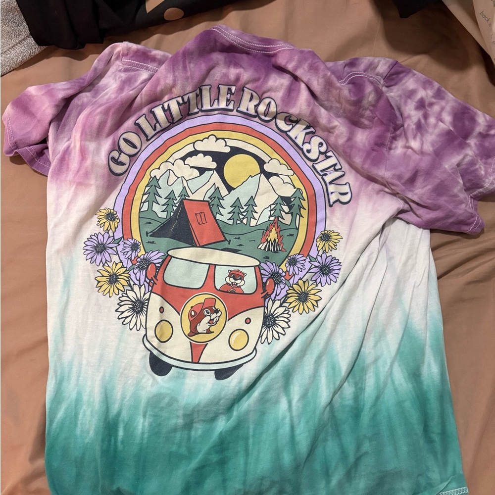 Purple and Green Graphic Tee
